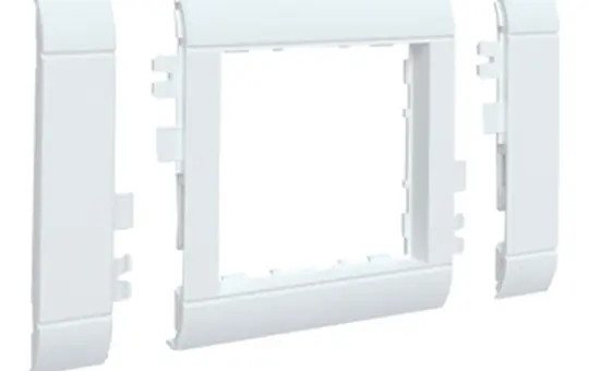 HAGER GR0800A9016 Modularblende 55 mm 80 mm, Kunststoff halogenfrei | verkehrsweiß