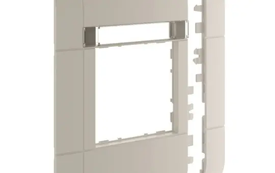 HAGER GR1202KA7035 beschr. Modularblende 55 mm 120 mm, Kunststoff halogenfrei | lichtgrau