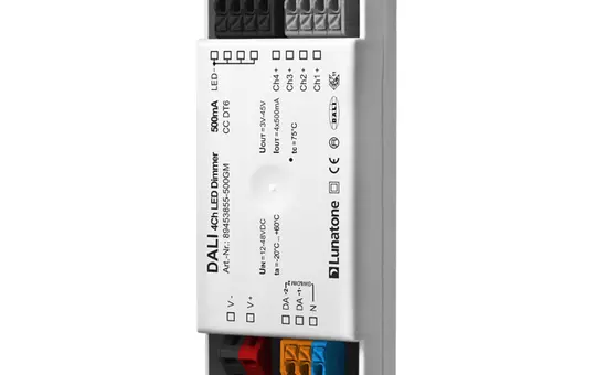 LUNATONE 89453855-500GM DALI-LED-Dimmer 500 mA DT6, gem. - 4-fach