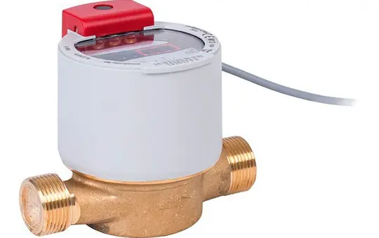 LINGG&JANKE 85505SEC KNX-Warmwasserzähler UNICO DN20, Gewinde, 4 m³/h | 130 mm