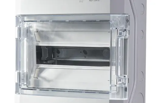 F-TRONIC 7270001 Aufputz-Feuchtraum-Verteiler IP65 1-reihig, Belüftungssystem, PS