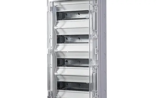 F-TRONIC 7270004 Aufputz-Feuchtraum-Verteiler IP65 3-reihig, Belüftungssystem, PS