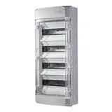 F-TRONIC 7270008 Aufputz-Feuchtraum-Verteiler IP65 4-reihig, Belüftungssystem, PC