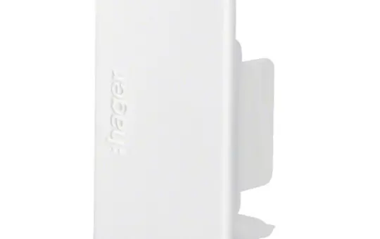 HAGER LF3004569016 tehalit Leitungsführungskanal-Endstück Kunststoff, halogenfrei | verkehrsweiß | 30x45 mm