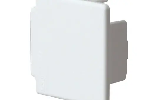 HAGER LF4004069016 tehalit Leitungsführungskanal-Endstück Kunststoff, halogenfrei | verkehrsweiß | 40x40 mm