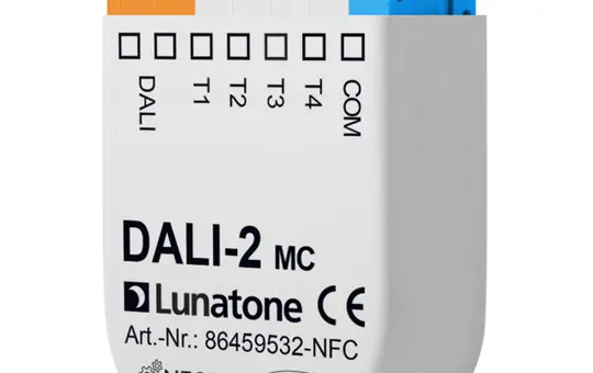 LUNATONE 86459532-NFC DALI-2-Tasterinterface MC 4-fach, App-Controller aktiviert, NFC