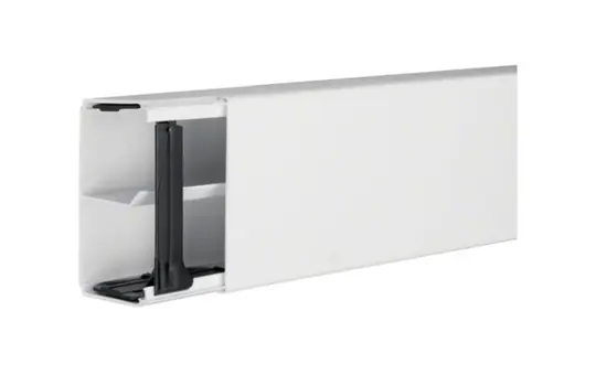 HAGER LF6011109016 tehalit Leitungsführungskanal komplett Kunststoff, mit Trennwand | verkehrsweiß | 60x110 mm