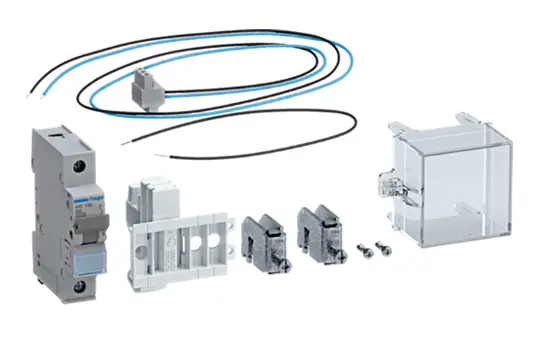 HAGER ZY5N1LS Bestückungspaket für Spannungsversorgung RfZ, LS 6 A im NAR | 1400 mm