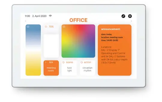 LUNATONE 86456840-W DALI-2 Touchdisplay Standard | weiß | 7 Zoll
