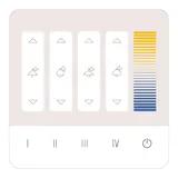 LUNATONE 24035410-G05A DALI-2 Touchpanel 4 Szenen, 4 Gruppen, TW (Dimmtasten)