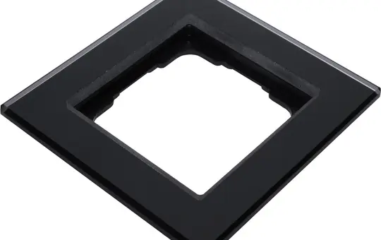 WEINZIERL 5389 Abdeckrahmen Glas MATCH 55 1-fach | glas schwarz