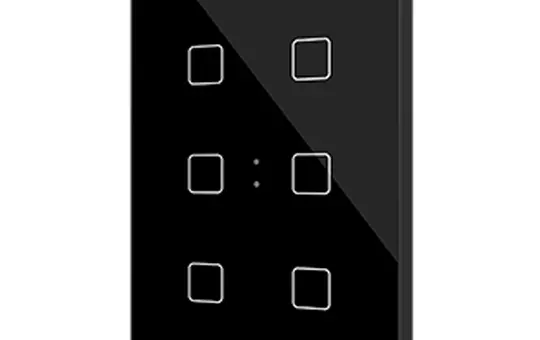 ZENNIO ZVIFXLX6A KNX-Tastsensor Flat XL 6-fach | schwarz