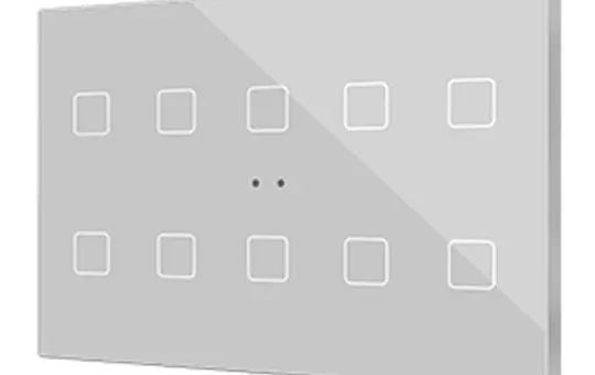 ZENNIO ZVIFXLX10S KNX-Tastsensor Flat XL 10-fach | silber