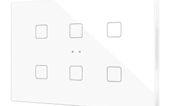 ZENNIO ZVIFXLX6GW KNX-Tastsensor Flat XL 6-fach | weiß glänzend