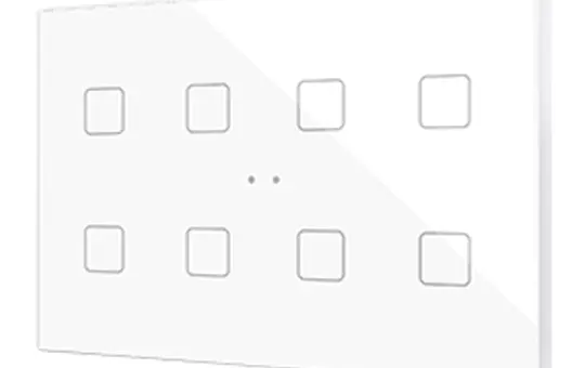ZENNIO ZVIFXLX8GW KNX-Tastsensor Flat XL 8-fach | weiß glänzend