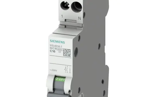SIEMENS Leitungsschutzschalter 1-pol. Typ B 6 kA 