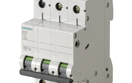SIEMENS 5SL6316-6 Leitungsschutzschalter 3-pol. Typ B 6 kA 16 A