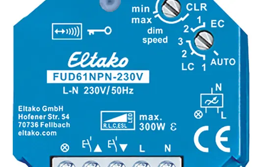 ELTAKO FUD61NPN-230V EnOcean-Dimmaktor 1-fach, mit Neutralleiter