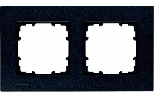 SIEMENS 5TG11122 Abdeckrahmen delta miro 2-fach | carbonmetallic