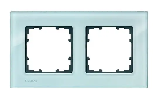 SIEMENS 5TG1202 Abdeckrahmen delta miro Glas 2-fach | kristallgrün