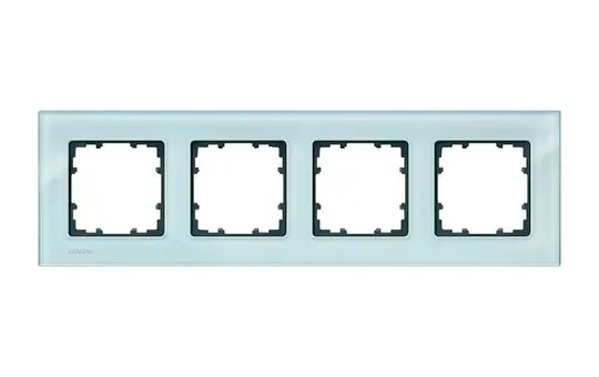 SIEMENS 5TG1204 Abdeckrahmen delta miro Glas 4-fach | kristallgrün