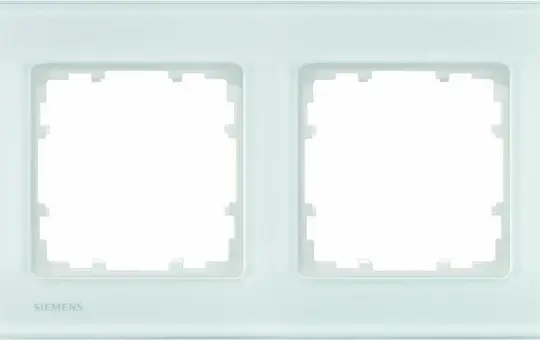 SIEMENS 5TG1202-1 Abdeckrahmen delta miro Glas 2-fach | weiß