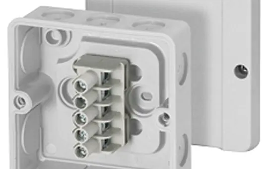 HENSEL DE9325 Kabelabzweigdose Serie D Klemmen | grau | 88x88 mm