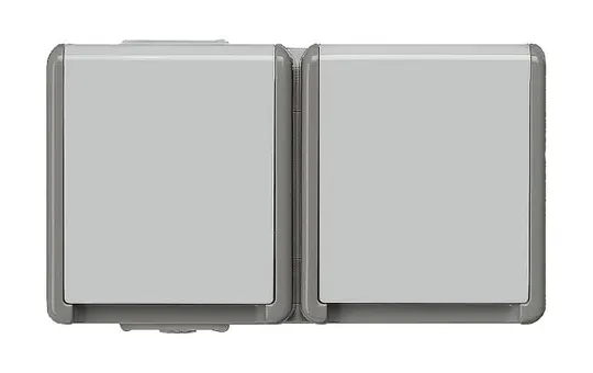 SIEMENS 5UB4722 SCHUKO-Steckdose Delta Fläche AP 2-fach, waagerecht