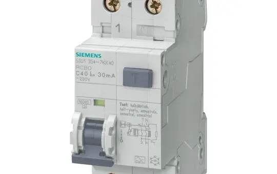 SIEMENS 5SU1354-6KK13 FI/LS Typ A unverz. 30 mA 1P+N 13 A, 10 kA