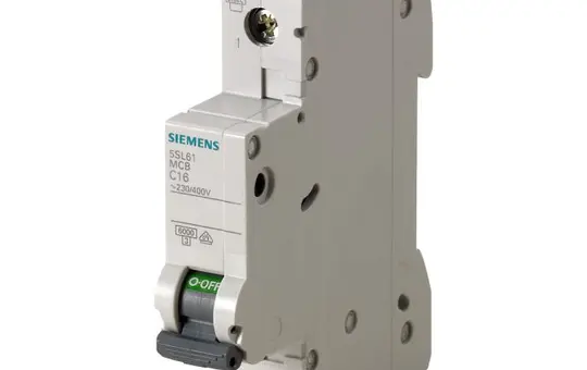 SIEMENS 5SL6116-7 Leitungsschutzschalter 1-pol. Typ C 6 kA 16 A