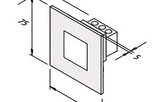 HERA 20202720108 Wandeinbauleuchte LED Wall F 1,8 W, 90 lm