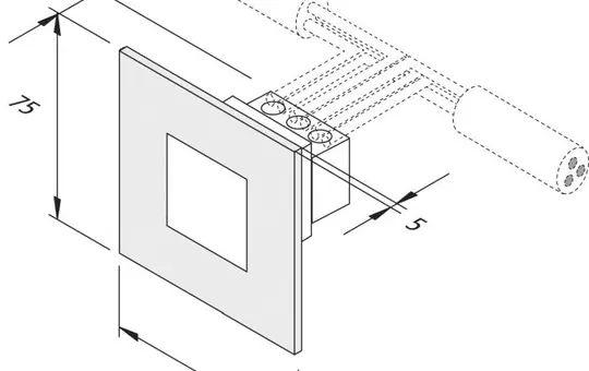 HERA 20202720208 Wandeinbauleuchte LED Wall F 0,9 W, 50 lm