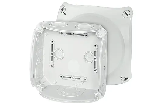 HENSEL DK0600G Kabelabzweigkasten Serie DK 130x130x77 mm | grau | 6 mm²