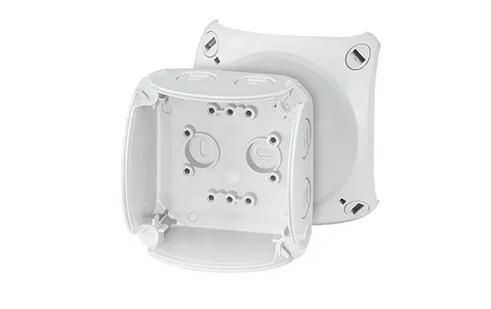 HENSEL KF0200G Kabelabzweigkasten Serie KF ohne Klemmen | grau | 93x93 mm