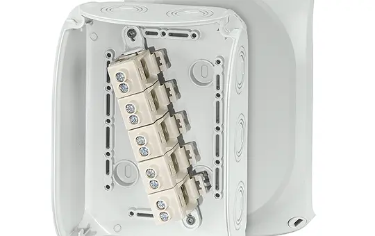 HENSEL KF1010G Kabelabzweigkasten Serie KF 5x10 mm² | grau | 130x180 mm