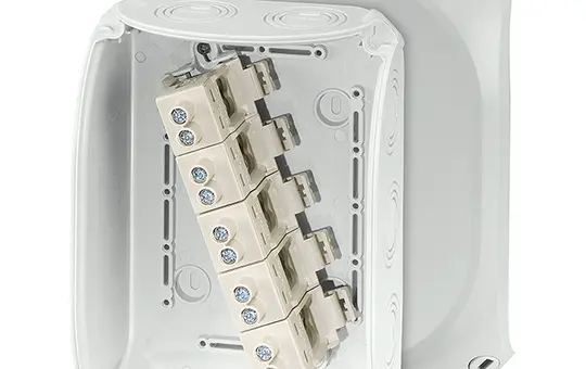 HENSEL KF1616G Kabelabzweigkasten Serie KF 5x16 mm² | grau | 155x210 mm