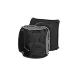 HENSEL KF0200B Kabelabzweigkasten Serie KF ohne Klemmen | schwarz | 93x93 mm