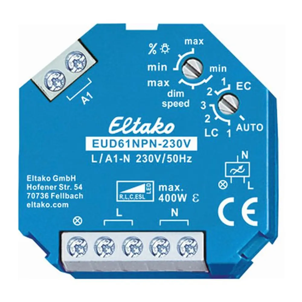 Eltako LUD12-230V Capacity Enhancer For Universal Dimmer Switches - Technical Specification