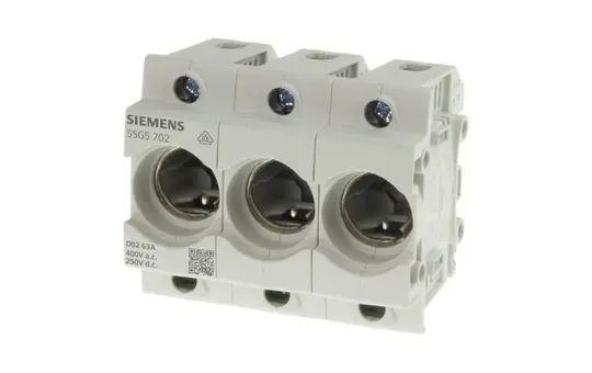 SIEMENS 5SG5302 NEOZED Sicherungssockel D01, 16 A, 3-polig, ohne LED-Signalmelder