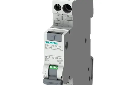 SIEMENS 5SV1316-7KK16 FI/LS-Schalter Typ A C-Char. 30 mA 1+N 16 A