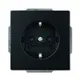 BUSCH-JAEGER 20EUCBLI-885 SCHUKO-Steckdose Future, Orientierungslicht | schwarz matt
