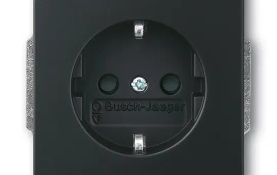 BUSCH-JAEGER 20EUCKS-885 SCHUKO-Steckdose Future Berührungsschutz | schwarz matt