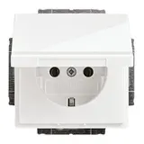 BUSCH-JAEGER 20EUK-84 SCHUKO-Steckdose Future Klappdeckel | studioweiß
