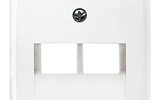 BUSCH-JAEGER 1803-02-214 Netzwerkabdeckung Reflex SI 2-fach | alpinweiß