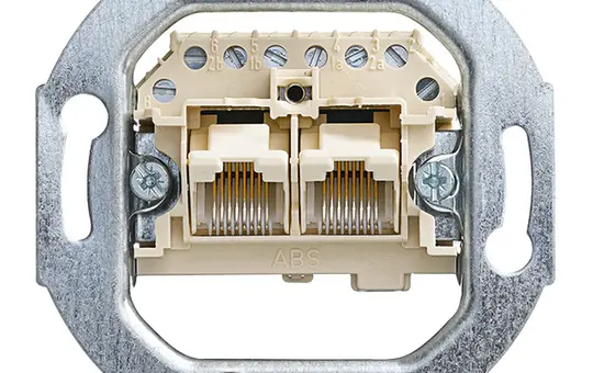 BUSCH-JAEGER 214 ISDN-Anschlussdose 2-fach, parallel geschaltet