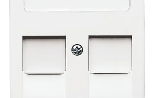 BUSCH-JAEGER 1800-214 Modular-Jack-Abdeckung Reflex SI 2-fach | alpinweiß