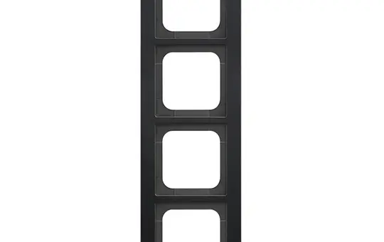 BUSCH-JAEGER 1724-275 Abdeckrahmen Axcent 4-fach | schwarz matt