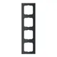 BUSCH-JAEGER 1724-885K Abdeckrahmen Future Linear, 4-fach | schwarz matt