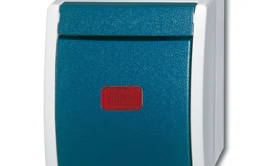 BUSCH-JAEGER 2601/6SKW-53 Kontrollschalter Ocean Wechselschalter | grau/blaugrün