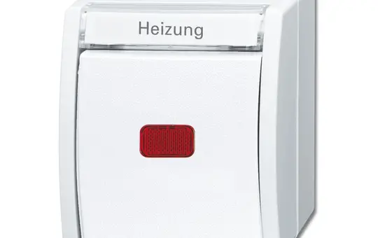 BUSCH-JAEGER 2601/2SKWNH-54 beschr. Kontrollschalter Ocean Ausschalter, 2-polig, Heizung | alpinweiß